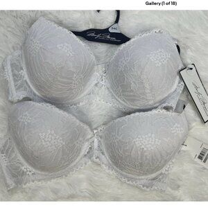 Women’s Lace UnderWire Bra 34C Marilyn Monroe 2-pieces White NWT